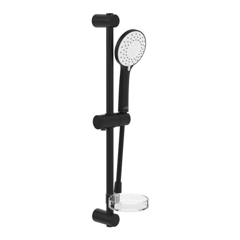 Cutout image of Villeroy & Boch Universal Matt Black Multifunction Slide Rail Shower Kit